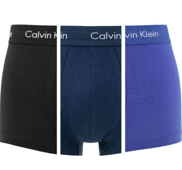 Calvin Klein 3Pack Boxerky Black, Blue & Blue Royal LR, L - 6